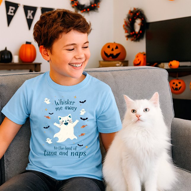 flüstern | Funny Spooky Halloween Cat T-Shirt (Von Creator hochgeladen)