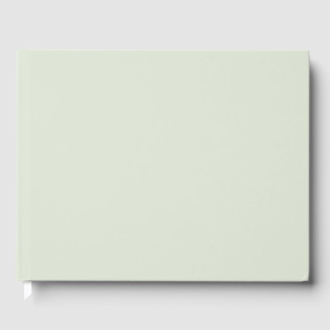 Flüstern Grün Solid Farbe Gästebuch (Vorderseite)