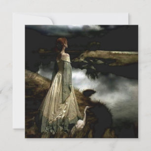 „Flüstern im Wind“ von Edward Robert Hughes Feiertagskarte