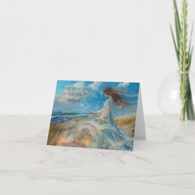 Flüstern in der Breeze Card Dankeskarte (Vorderseite)