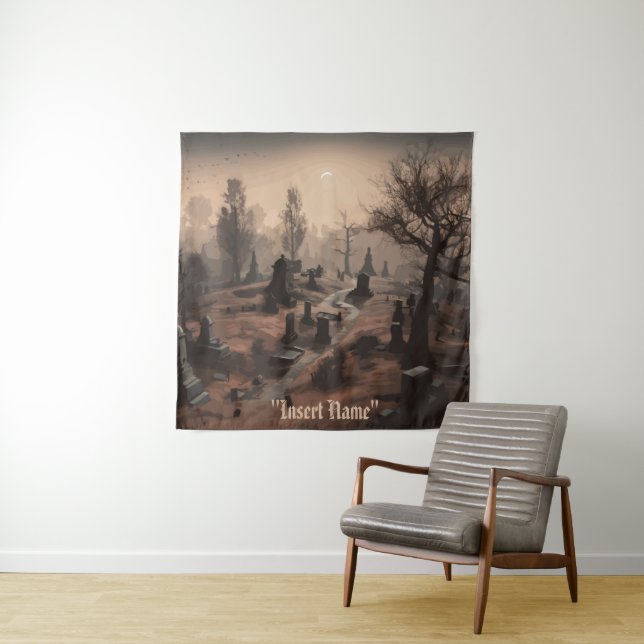 Flüstern in der Dunkelheit: Schreckliche Friedhof- Wandteppich (Beispiel)