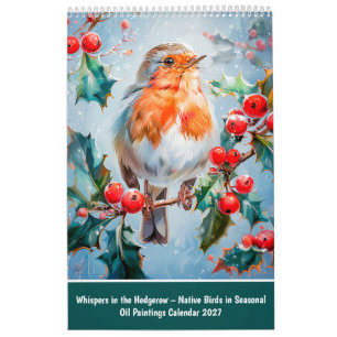 Flüstern in der Hecke – einheimische Vögel in der  Kalender