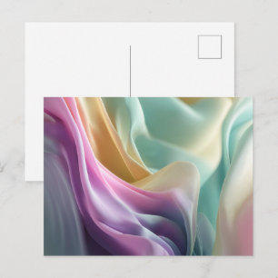 Flüstern in pastellfarbener Bewegung Postkarte