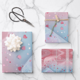 Flüstern in Spitze Geschenkpapier Set