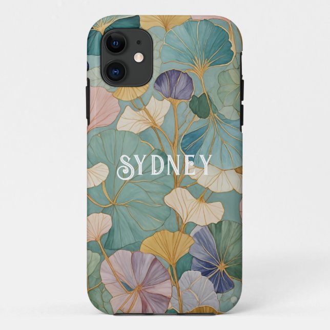 Flüstern Pastel Gingko Case-Mate iPhone Hülle (Rückseite)
