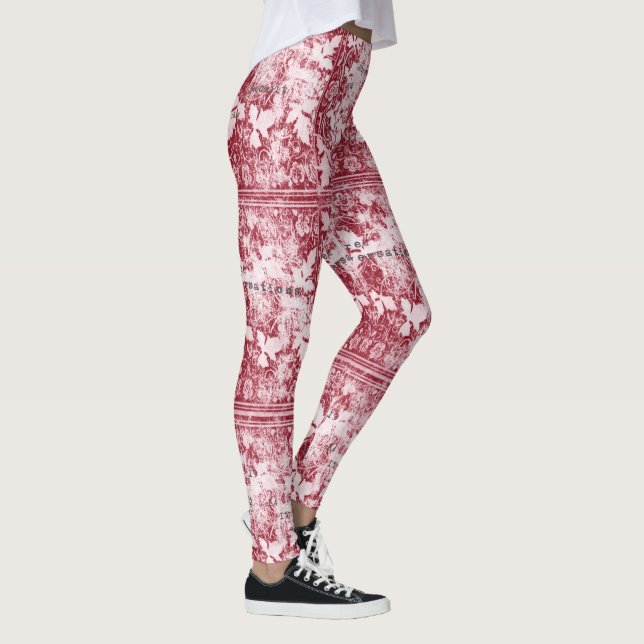 Flüstern (rot) leggings (Rechts)
