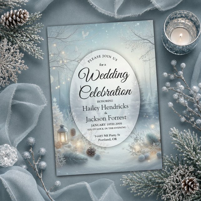 Flüstern von einer Wintersonnenwendhochzeit Einladung (Von Creator hochgeladen)