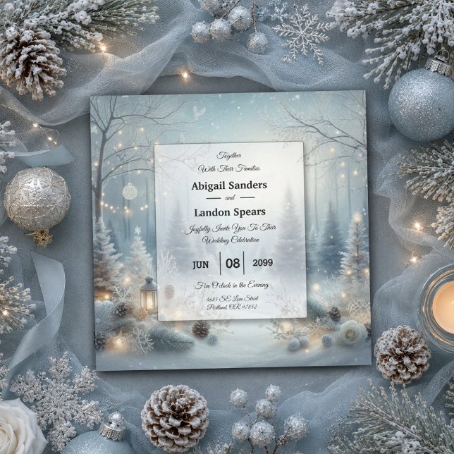 Flüstern von einer Wintersonnenwendhochzeit Einladung (Von Creator hochgeladen)