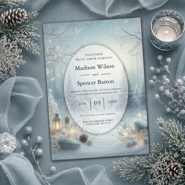 Flüstern von einer Wintersonnenwendhochzeit Einladung (Von Creator hochgeladen)