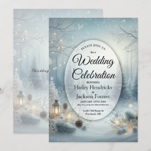 Flüstern von einer Wintersonnenwendhochzeit Einladung