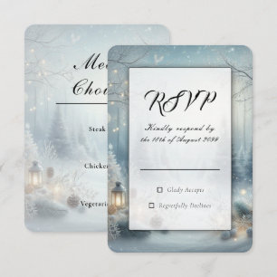 Flüstern von einer Wintersonnenwendhochzeit RSVP Karte
