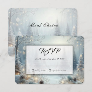 Flüstern von einer Wintersonnenwendhochzeit RSVP Karte