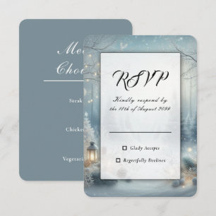 Flüstern von einer Wintersonnenwendhochzeit RSVP Karte