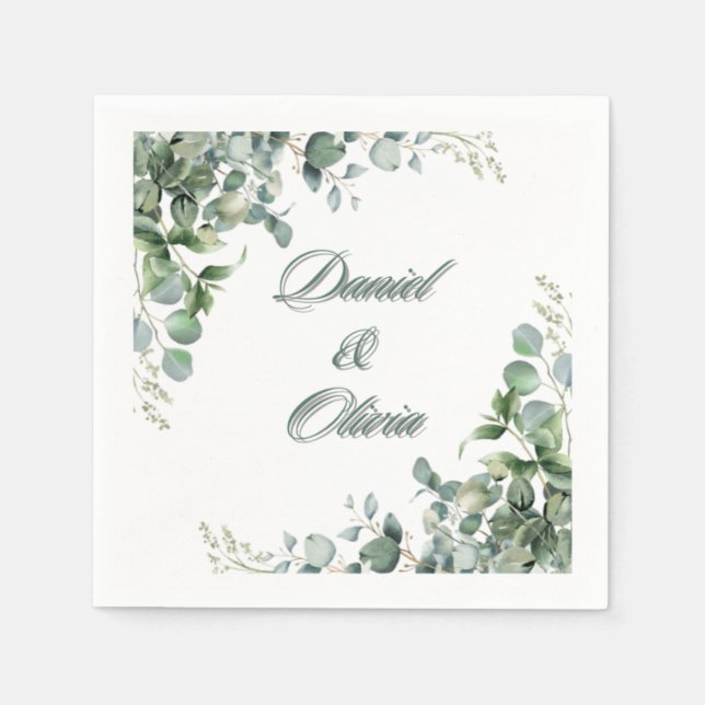 "Flüstern von Grün" Serviette (Vorderseite)