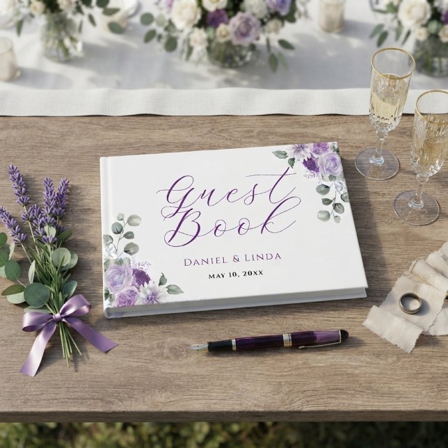 Flüstern von Lavendel: Eleganz in Blüte Gästebuch (Whispers of Lavender: Elegance in Bloom Guest Book)