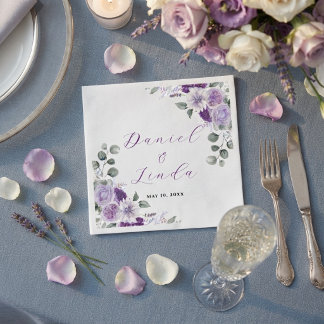 Flüstern von Lavendel: Eleganz in Blüte Serviette