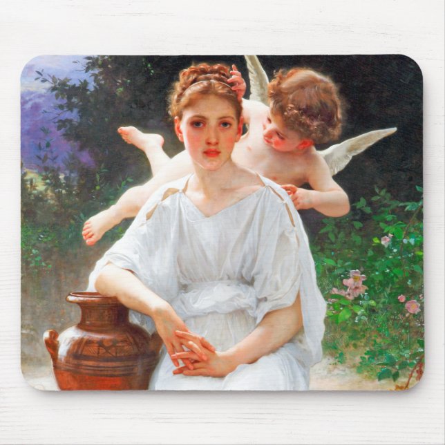 Flüstern von Liebe, Bouguereau Mousepad (Vorne)