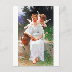 Flüstern von Liebe, Bouguereau Postkarte