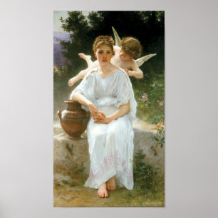 Flüstern von Liebe durch Bouguereau Poster