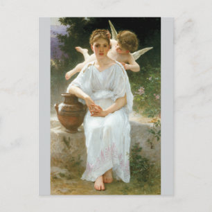 Flüstern von Liebe durch Bouguereau Postkarte