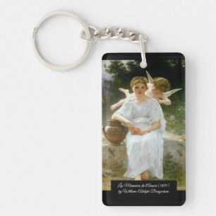 Flüstern von Liebe durch Bouguereau Schlüsselanhänger