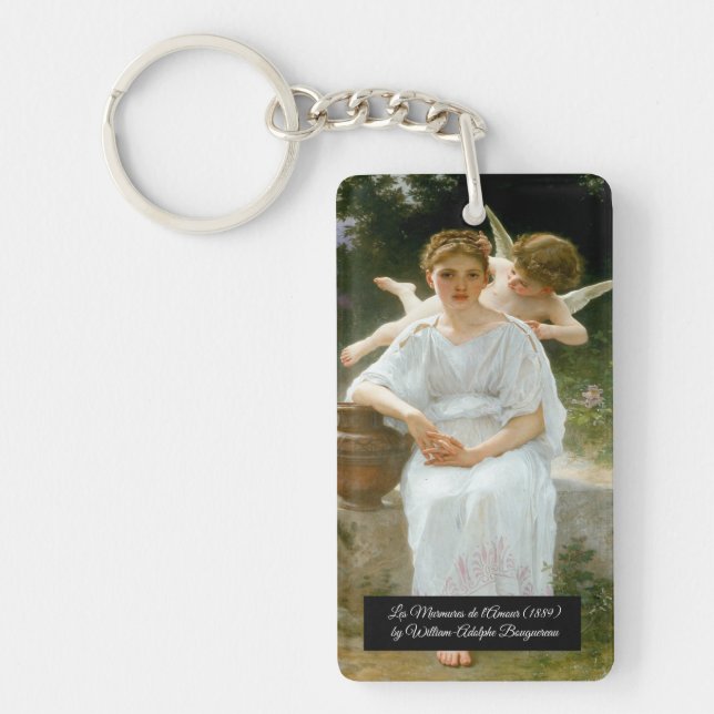 Flüstern von Liebe durch Bouguereau Schlüsselanhänger (Vorderseite)