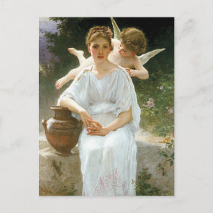 "Flüstern von Liebe" von Bouguereau Postkarte