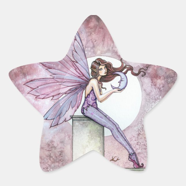 Flüstern von Moon Fairy Stickers (Vorderseite)