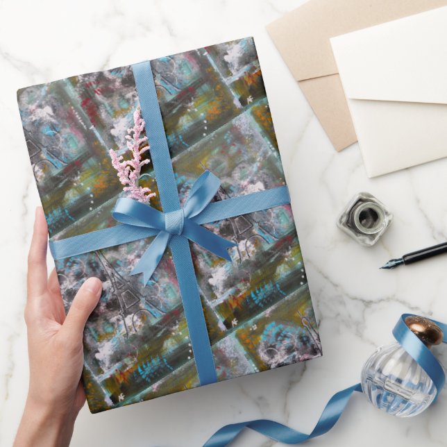 Flüstern von Paris Gemälde von Alfred Fox Geschenkpapier (Schenken)
