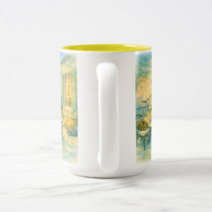 Flüstern von Salbei Vintage Meeresleben Zweifarbige Tasse