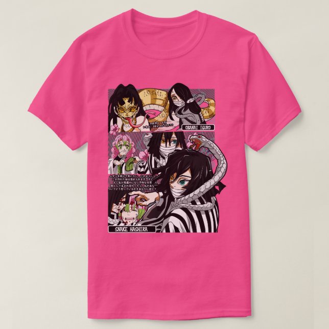 Flüstern von Schatten Demon Slayer Obanai Iguro De T-Shirt (Design vorne)