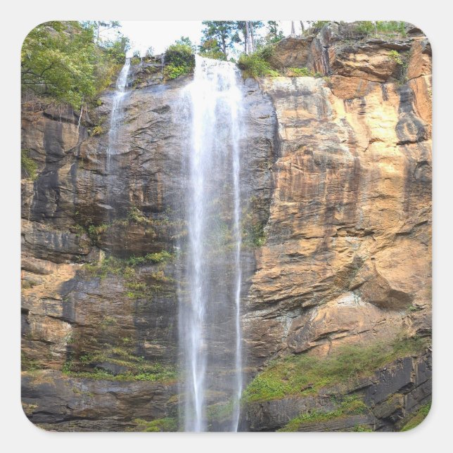 Flüstern von Toccoa Falls Quadratischer Aufkleber (Vorderseite)