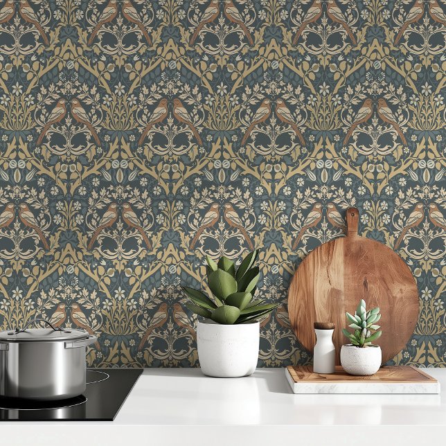 Flüstern von Vögeln Jugendstil-Wallpaper Tapete (Von Creator hochgeladen)