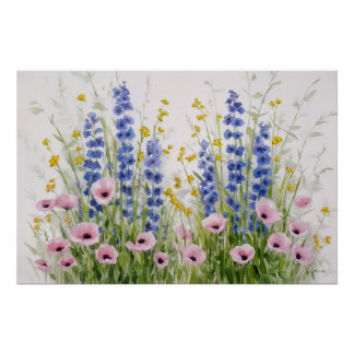 Flüstern von Wildblumen Poster