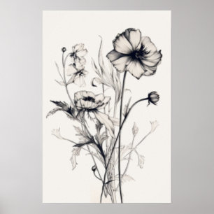 Flüstern von Wildblumen Poster