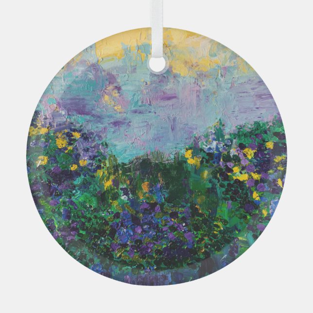 Flüsternblüter Ornament Aus Glas (Vorderseite)