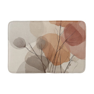 Flüsternde Blüten Warme Minimalistische Gestaltung Badematte