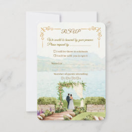 Flüsternde Botanica Hochzeits-RSVP-Karte – Aquarel RSVP Karte