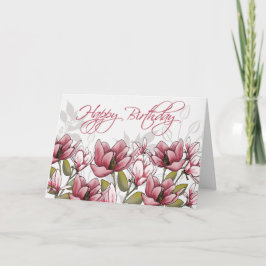 Flüsternde Magnolie-Birthday-Karte Karte