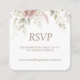 Flüsternde Magnolie-Hochzeitseinladung Begleitkarte