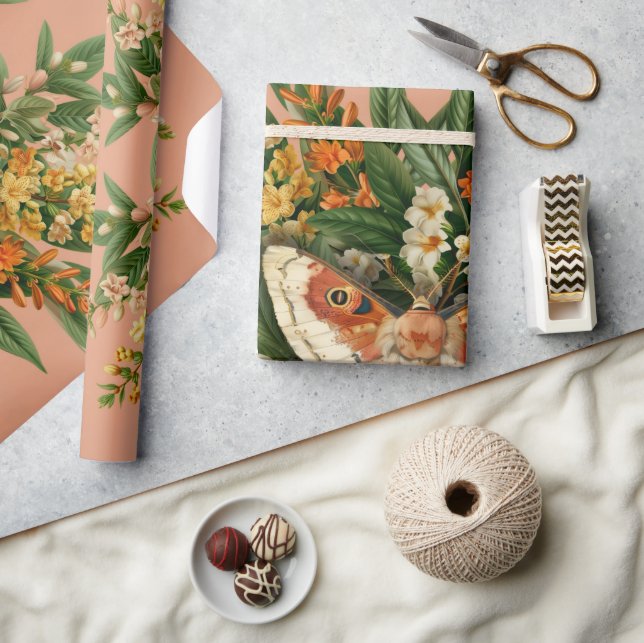 Flüsternde Motteneinzelnes Heidekraut Geschenkpapier (Kunsthandwerk)