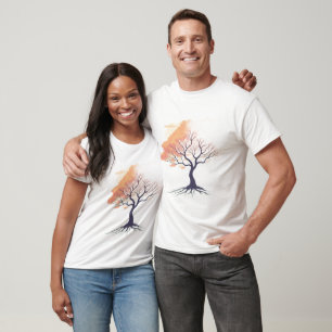 Flüsternde Natur – Sanfter Romantischer Baum T-Shirt