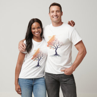 Flüsternde Natur – Sanfter Romantischer Baum T-Shirt