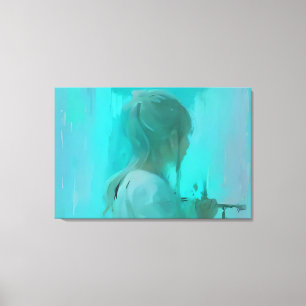 Flüsternde Türkise Träume Leinwand-Wandkunst Leinwanddruck