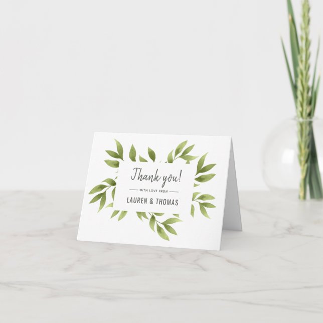 flüsternde Willows Hochzeit Vielen Dank Note Card Dankeskarte (Vorderseite)