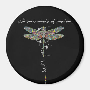 Flüsternde Worte der Weisheit Brocade Dragonfly Magnet
