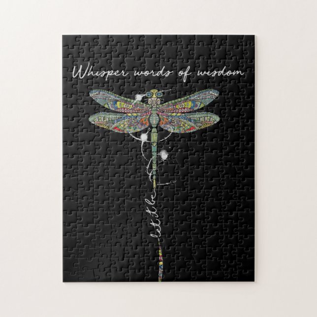 Flüsternde Worte der Weisheit Brocade Dragonfly Puzzle (Vertikal)