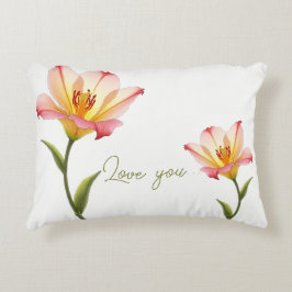 Flüsternde Zuneigung Lilies Dekokissen