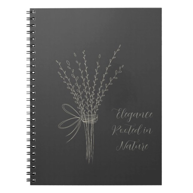 Flüsternde Zweige Botanisches Notizbuch Notizblock (Vorderseite)