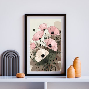 Flüsternder Mohn Garten Poster